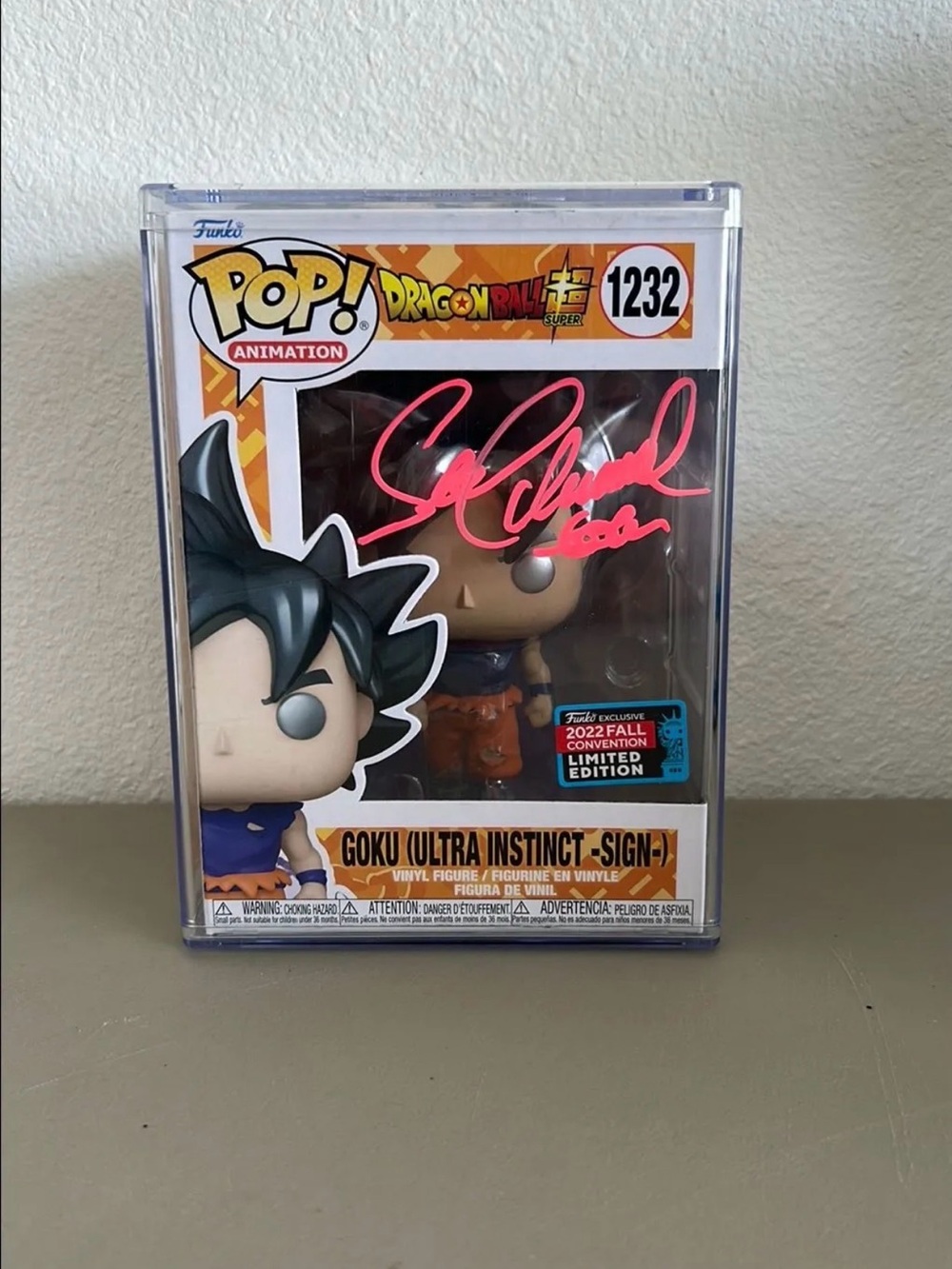 Funko Pop! Signed Dragon Ball Super Goku Ultra Instinct Figure